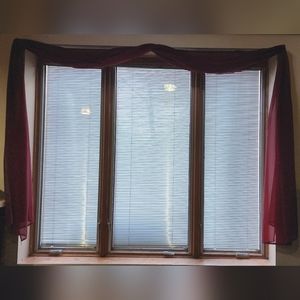 Burgundy Window Swag